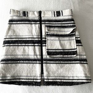 Topshop mini striped skirt